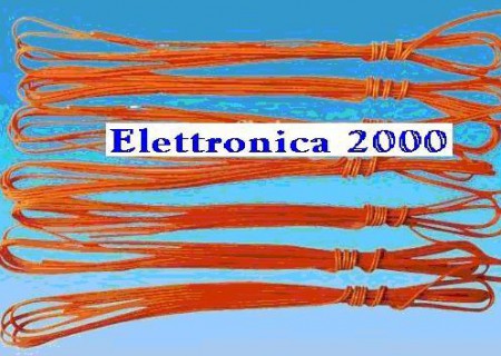 Spezzoni Cavo arancione  5 mt 2X0.45mm per cablaggi vari in bassa tensione 12/50v